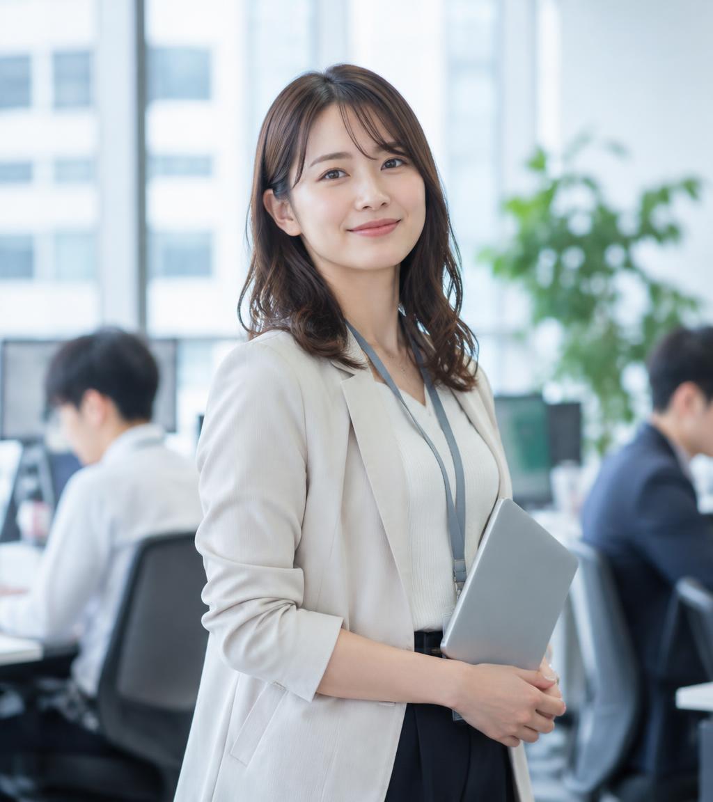 自信を持って仕事に向かう若手社員